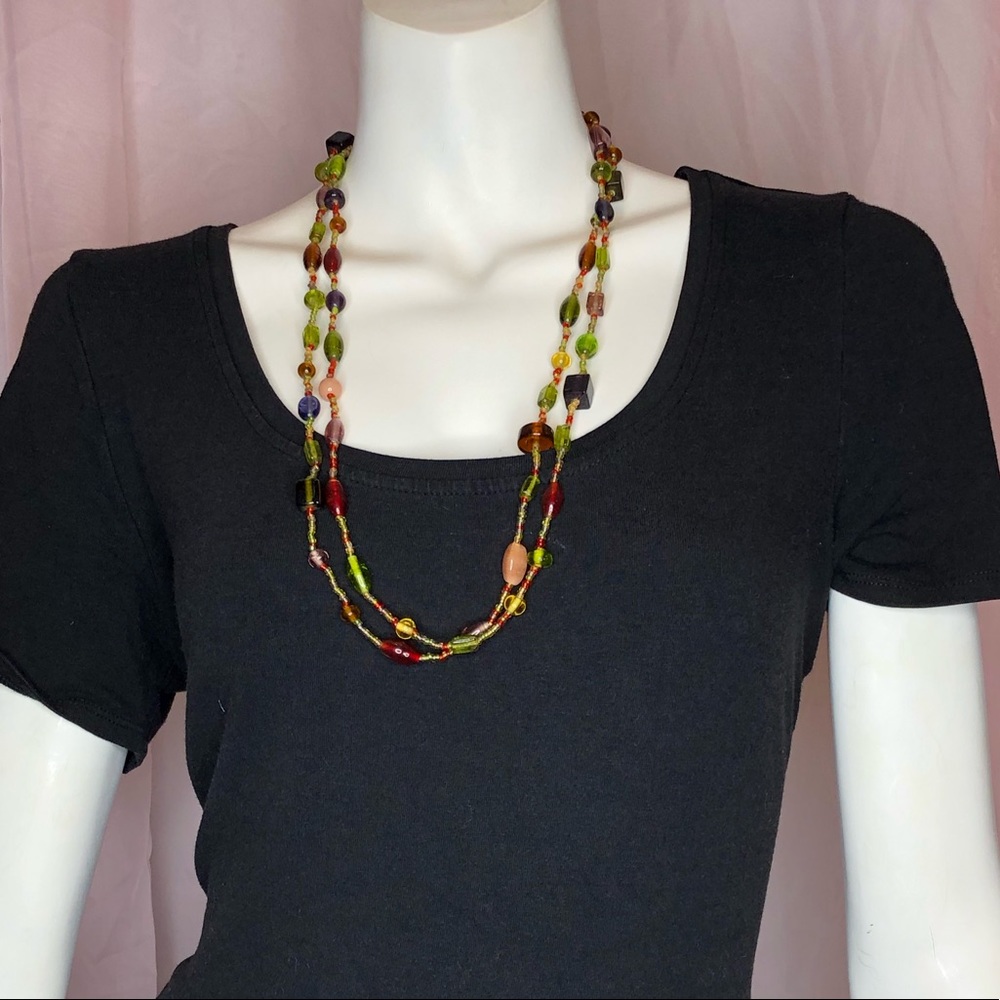 Vintage glass Mardi Gras beads